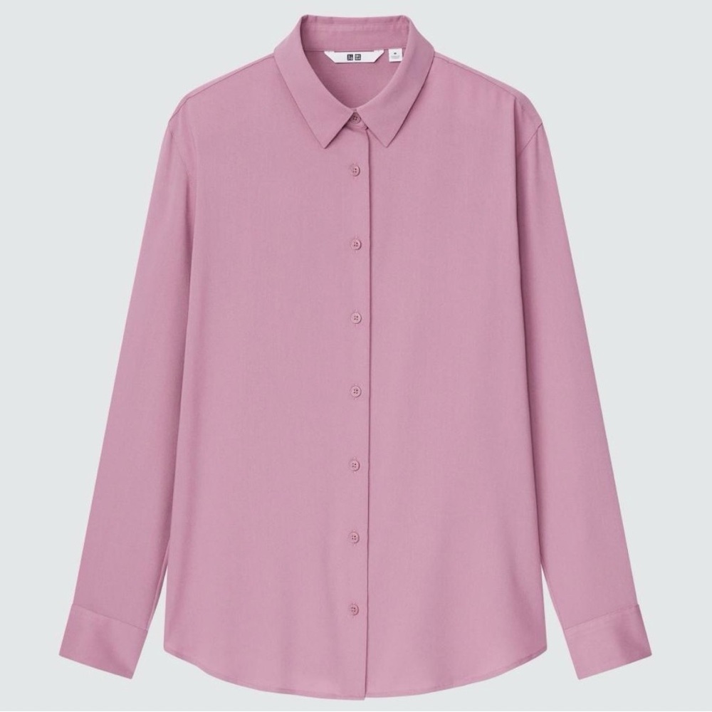 UNIQLO Rayon Long Sleeve Blouse